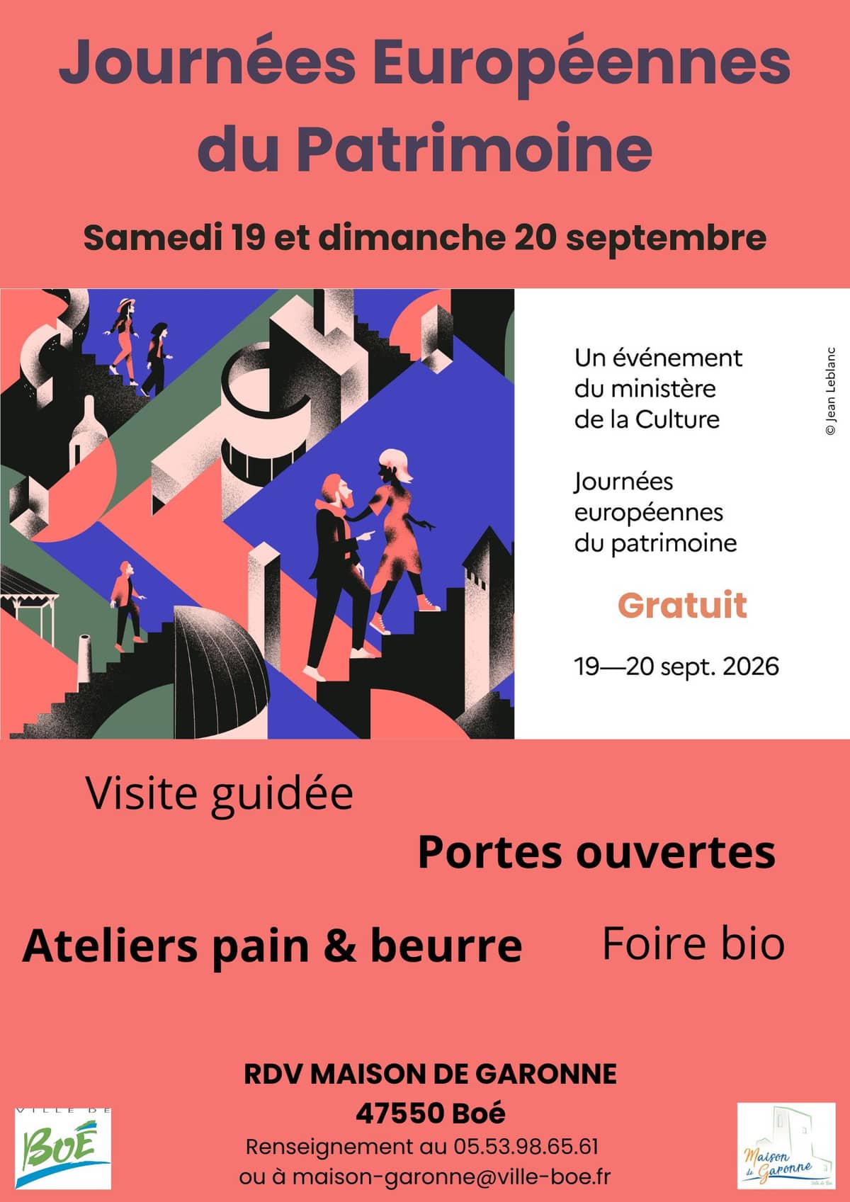 Illustration de l'événement : Journée européenne du Patrimoine - Visite guidée de la Maison de Garonne.