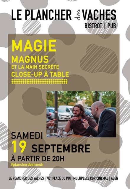 Illustration de l'événement : MAGIE CLOSE UP AVEC MAGNUS ET LA MAIN SECRETE