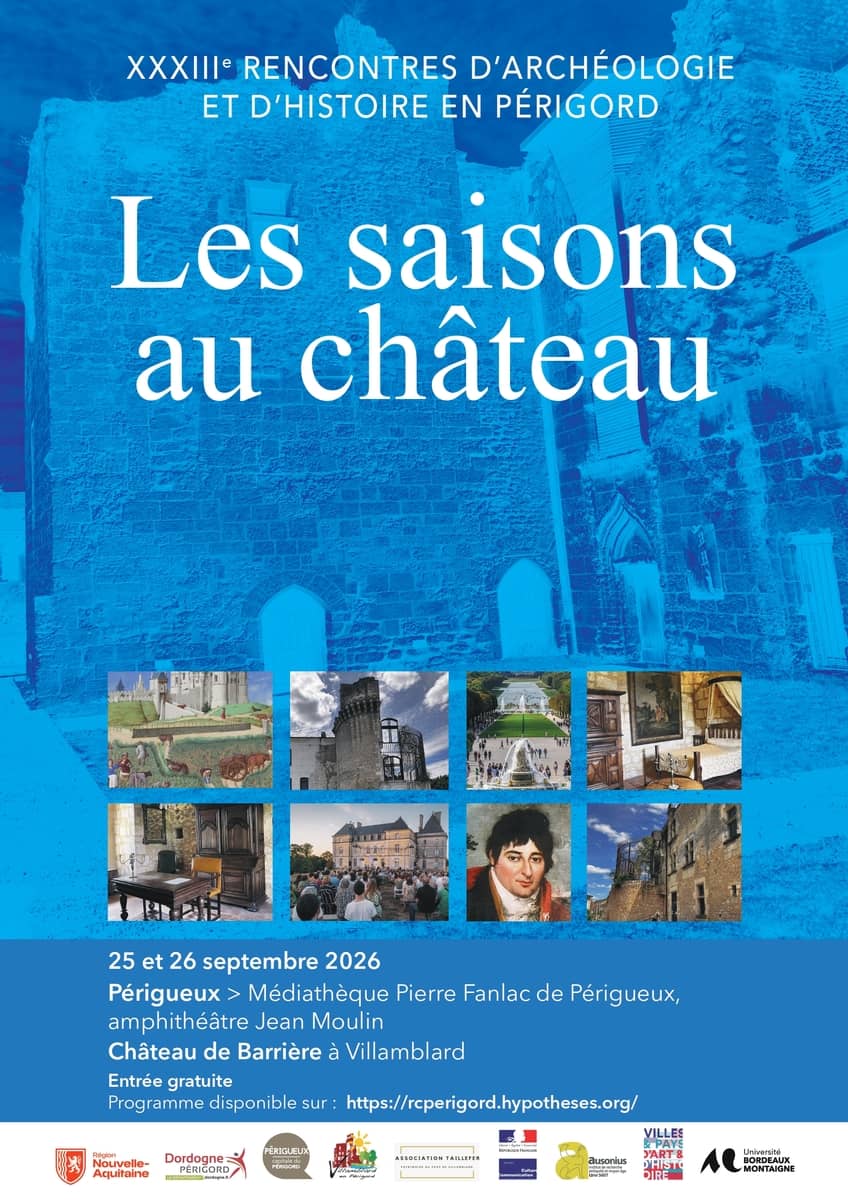Illustration de l'événement : XXXIIIe rencontres d'archéologie et d'histoire en Périgord