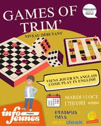 Illustration de l'événement : Erasmus days : Games of trim' - jeux de société en Anglais