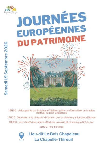 Illustration de l'événement : Journées européennes du patrimoine: Visite à la découverte des châteaux du Bois-Chapeleau