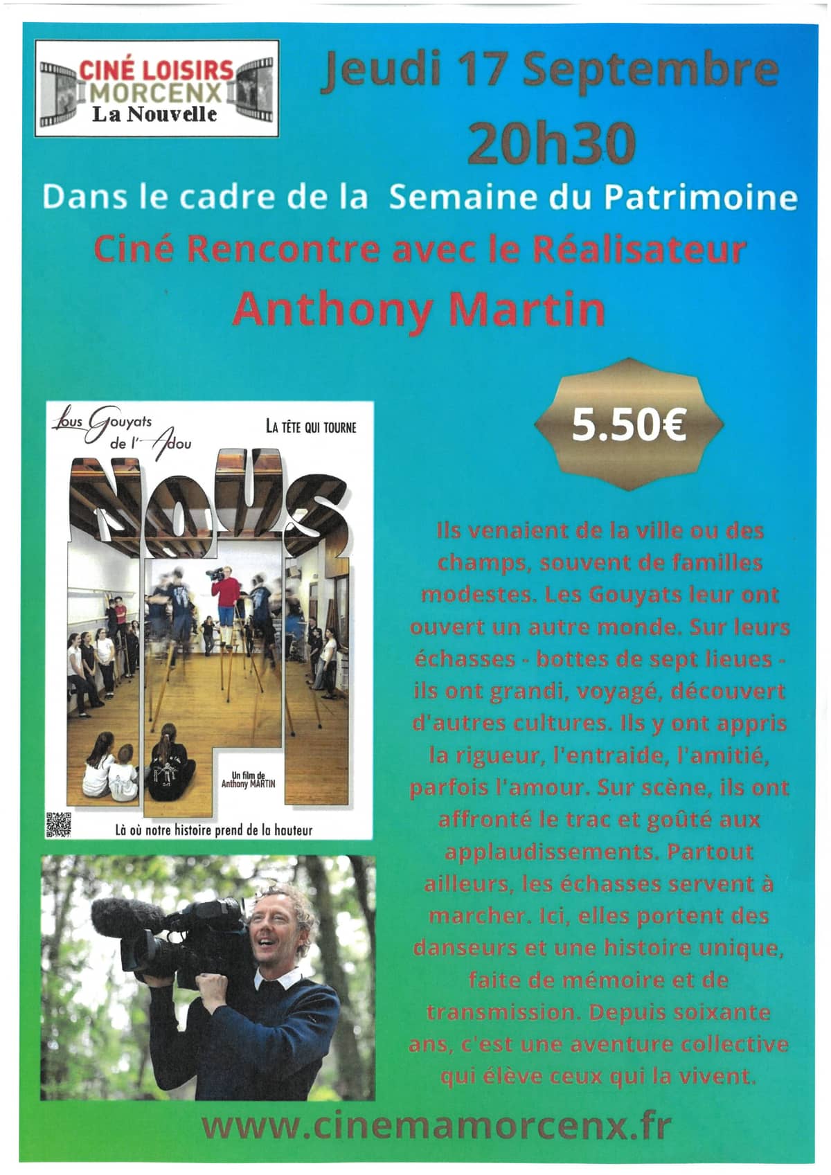 Illustration de l'événement : Ciné rencontre avec le réalisateur Anthony Martin