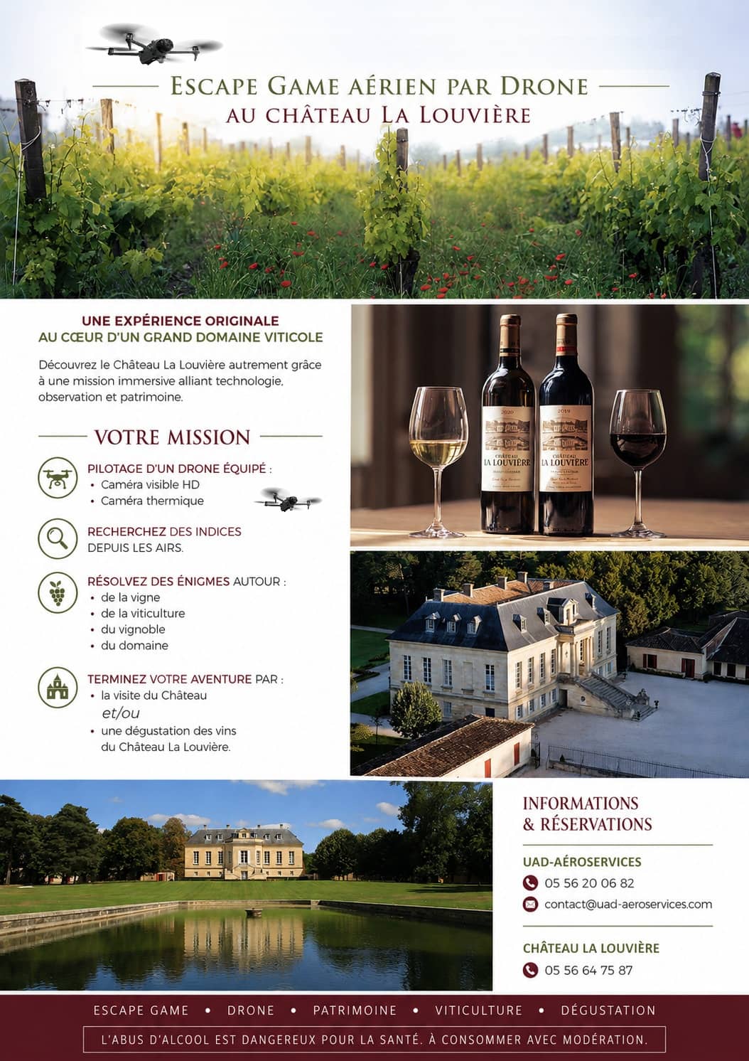 Illustration de l'événement : Escape game par drone au Château La Louvière