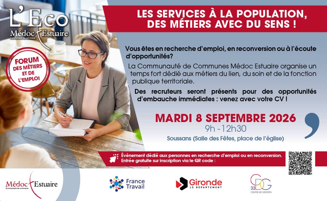 Illustration de l'événement : Forum des métiers et de l’emploi: Les services à la population, des métiers avec du sens !