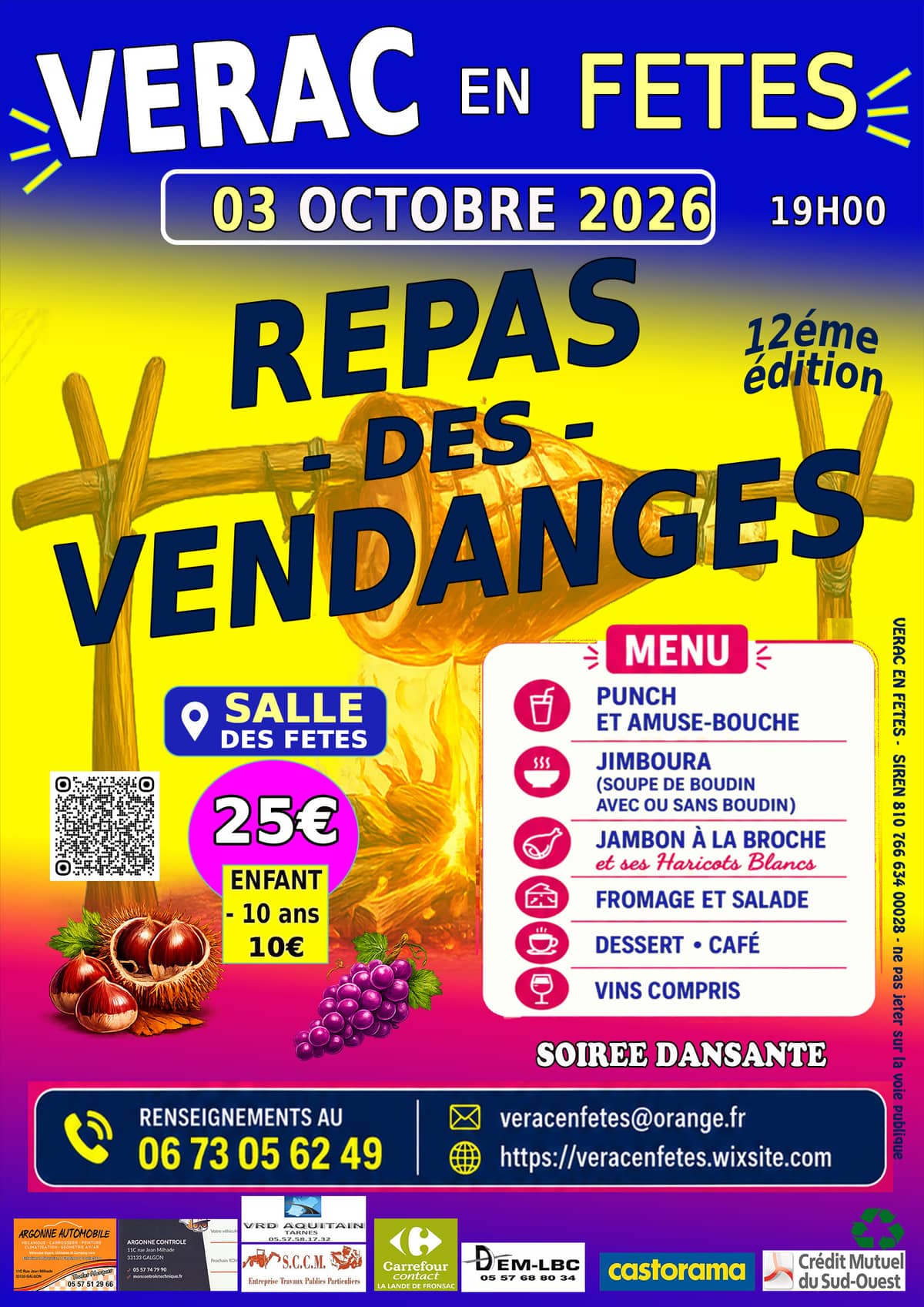 Illustration de l'événement : Repas des vendanges 12éme édition