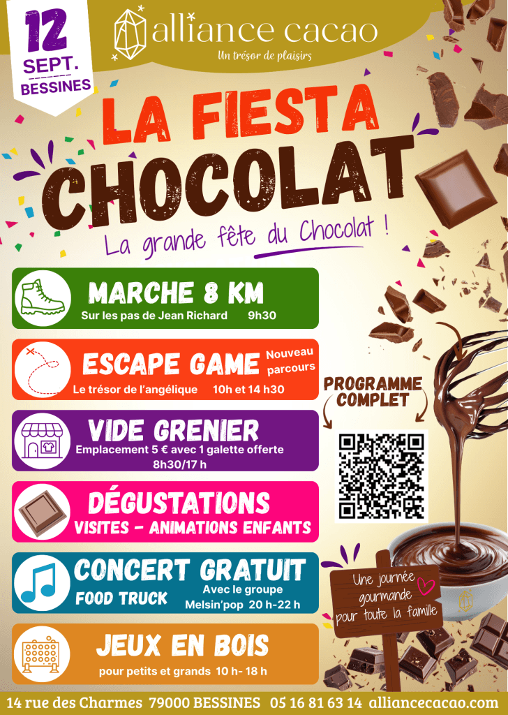 Illustration de l'événement : La Fiesta Chocolat chez Alliance Cacao à Bessines