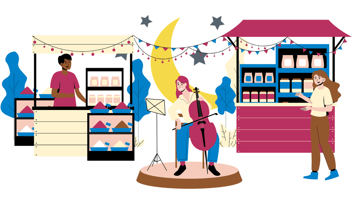 Illustration de l'événement : Marché Gourmand nocturne