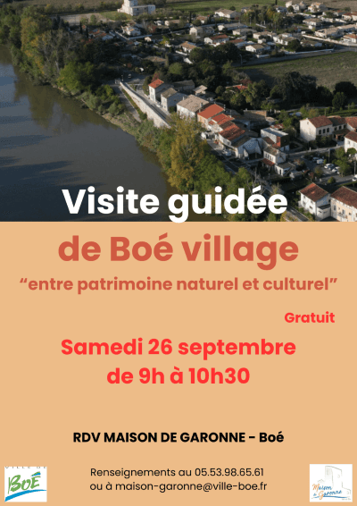 Illustration de l'événement : Maison de Garonne : Visite guidée de Boé village