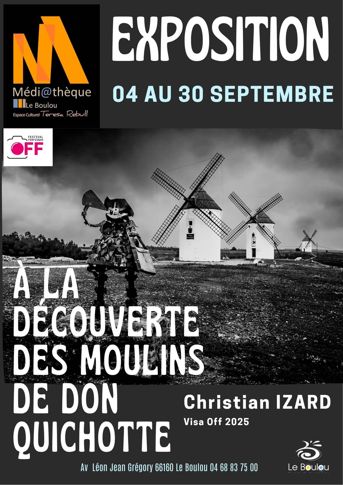 Illustration de l'événement : À LA DÉCOUVERTE DES MOULINS DE DON QUICHOTTE CHRISTIAN IZARD VISA OFF 2025