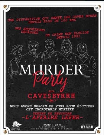 Illustration de l'événement : CAVES BYRRH - MURDER PARTY
