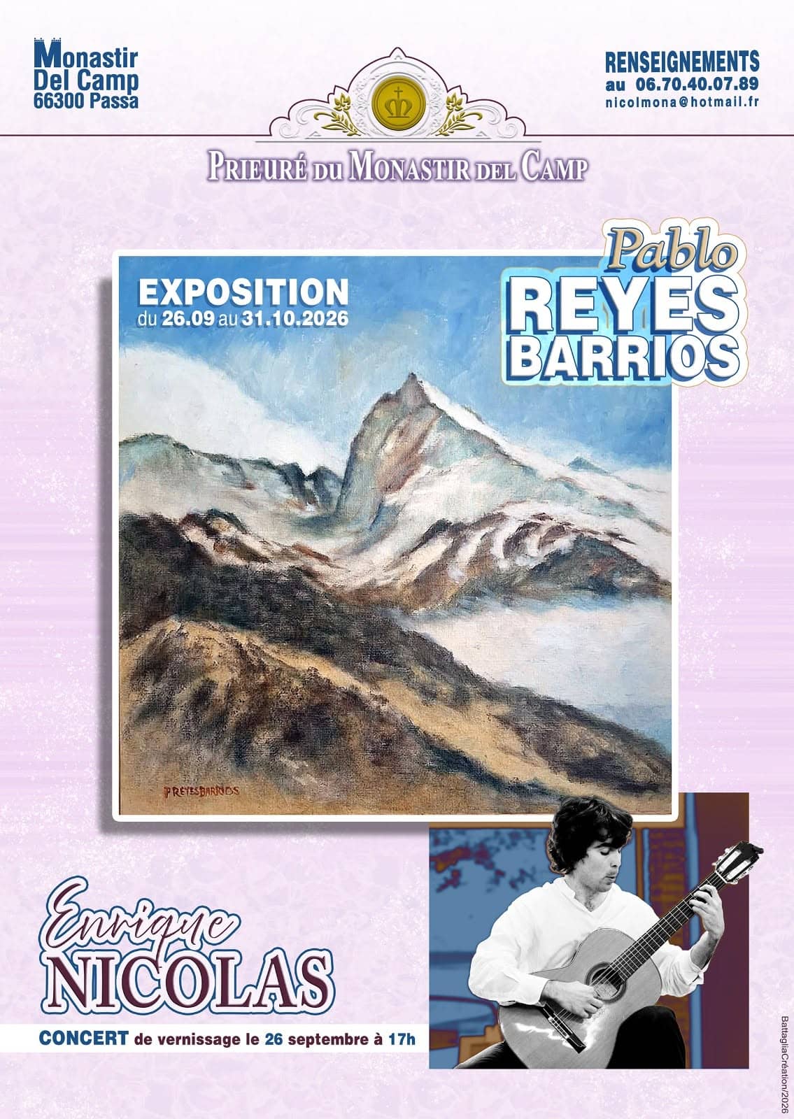 Illustration de l'événement : MONASTIR DEL CAMP - EXPOSITION PABLO REYES BARRIOS