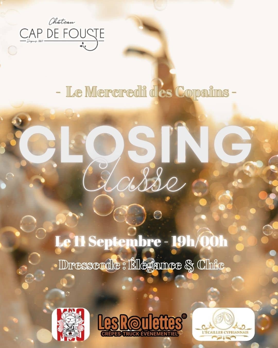 Illustration de l'événement : MERCREDI DES COPAINS - CLOSING CLASSE AU CAP DE FOUSTE