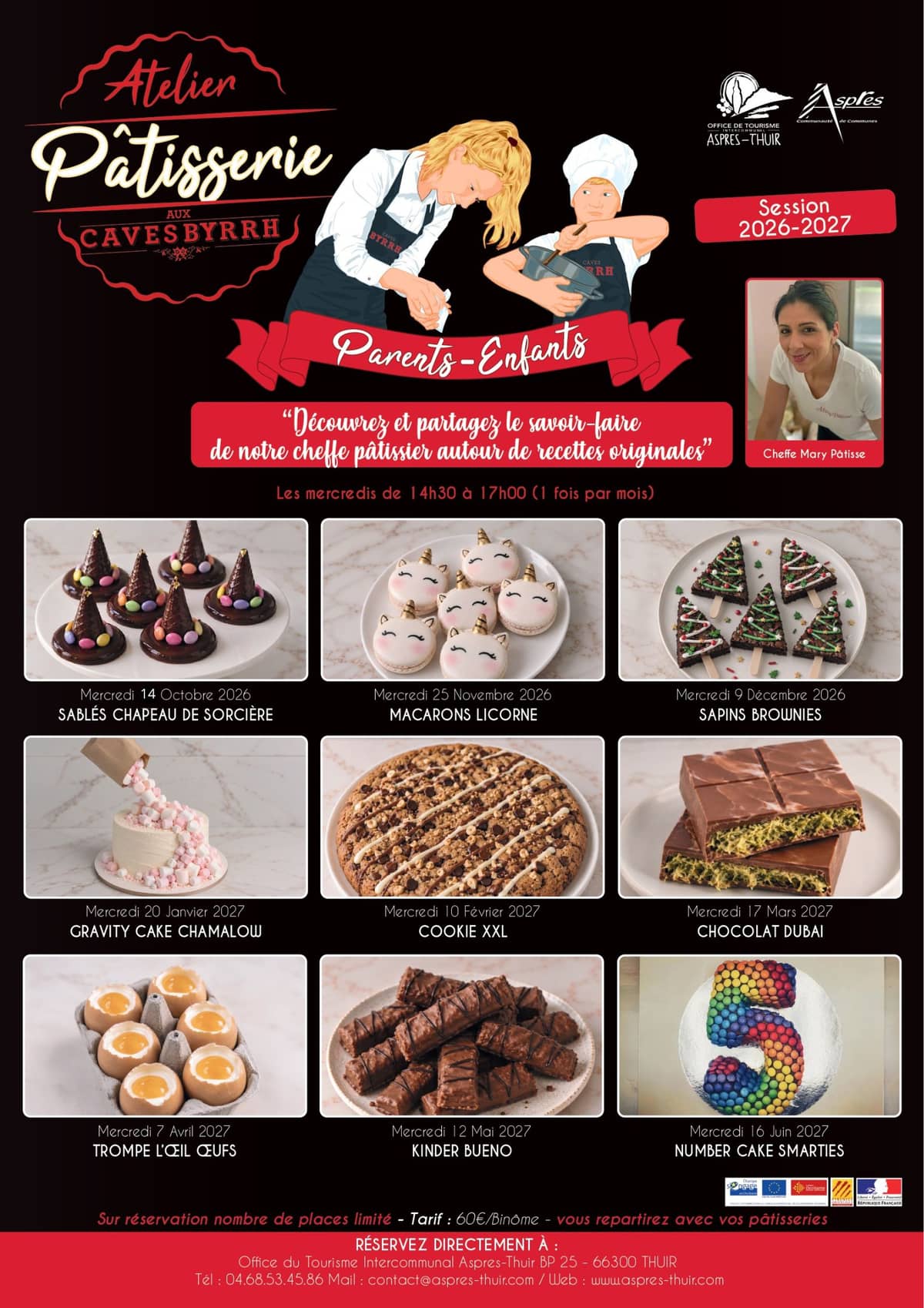 Illustration de l'événement : ATELIER PÂTISSERIE PARENT-ENFANT AUX CAVES BYRRH 2026/2027