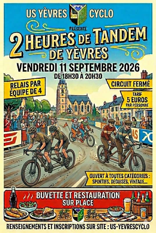 Illustration de l'événement : 2h de tandem de Yèvres