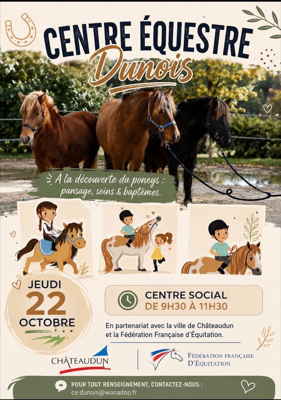 Illustration de l'événement : A la découverte du poney avec le Centre Equestre Dunois