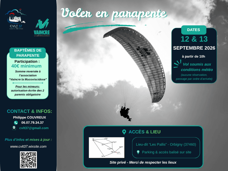 Illustration de l'événement : Baptêmes de parapente