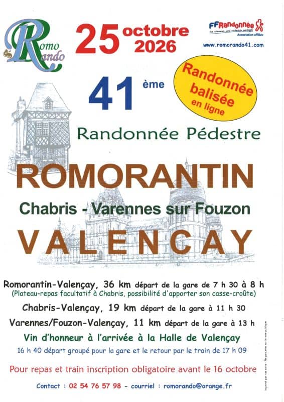 Illustration de l'événement : 41ème randonnée pédestre entre Romorantin et Valençay