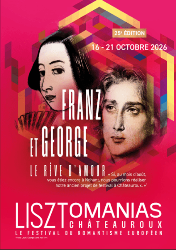 Illustration de l'événement : 25ème Lisztomanias de Châteauroux "Franz et George, le rêve d'amour"