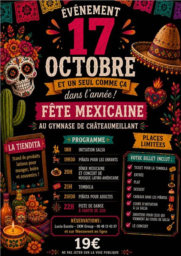 Illustration de l'événement : Fête mexicaine à Châteaumeillant