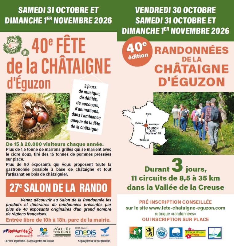 Illustration de l'événement : 40ème Fête de la châtaigne d'Éguzon