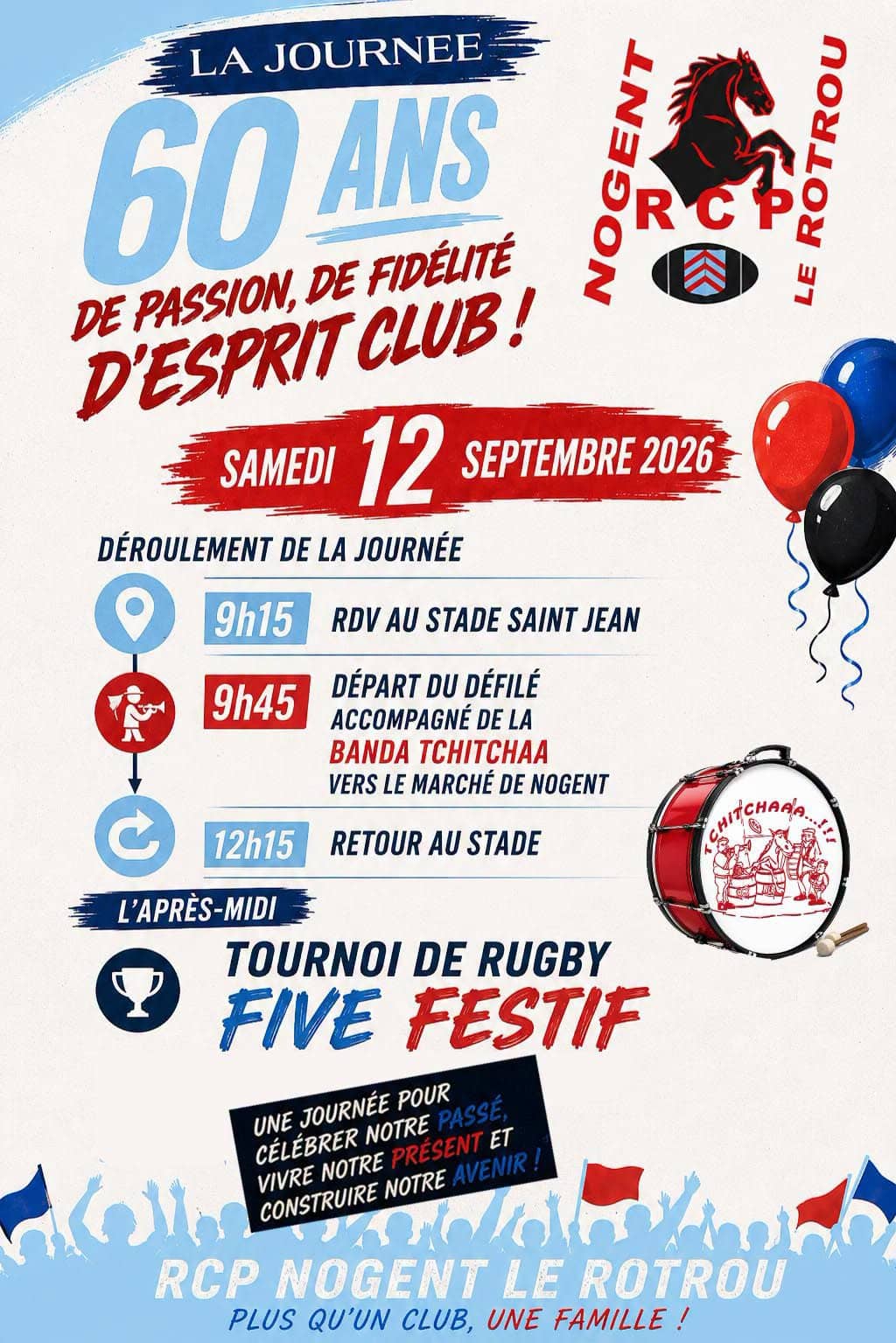Illustration de l'événement : 60 ans du Rugby Club Percheron
