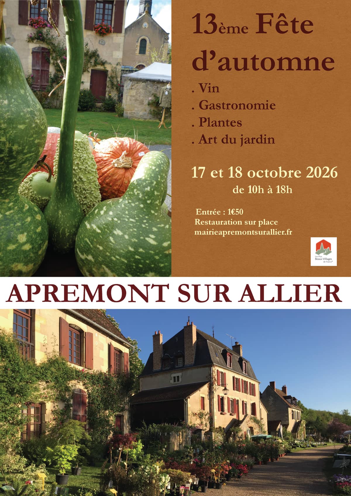 Illustration de l'événement : 13ème Fête d'Automne : Vin, gastronomie et plantes d'automne