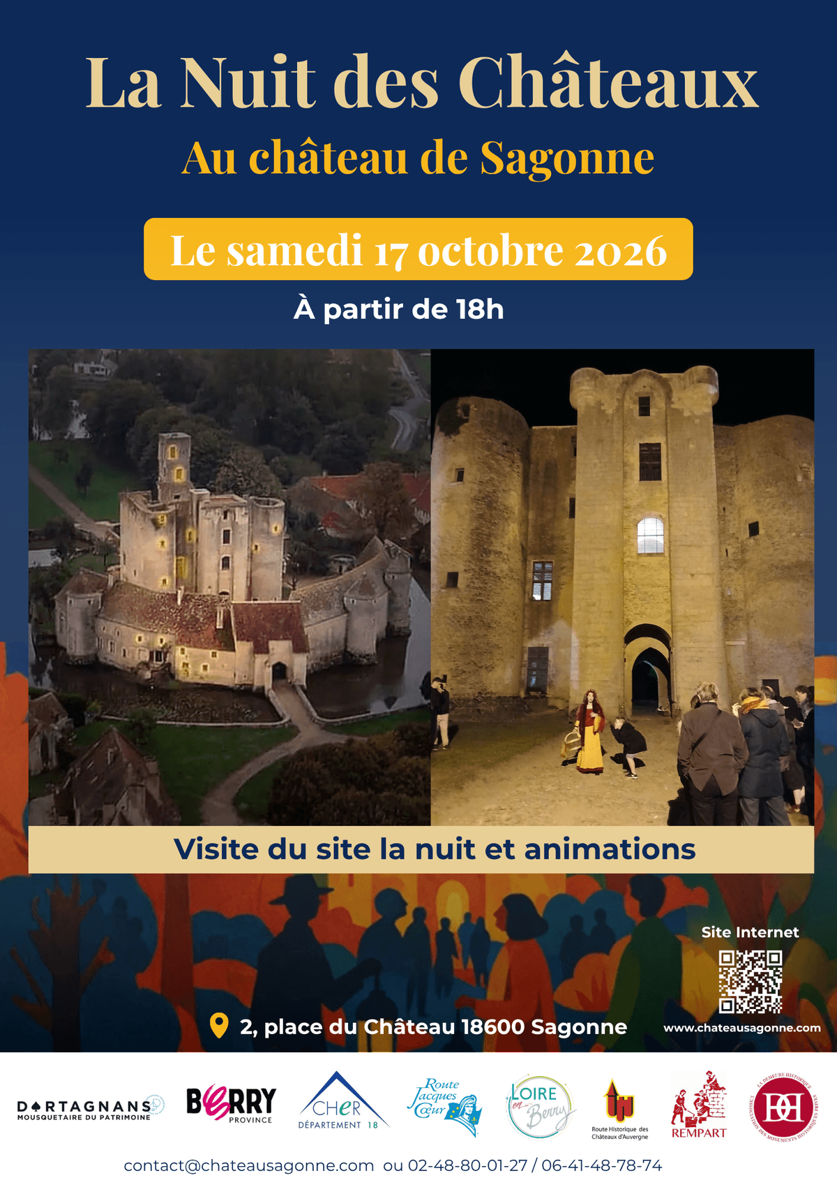 Illustration de l'événement : Sagonne, quand les fantômes se réveillent pour la Nuit des Châteaux