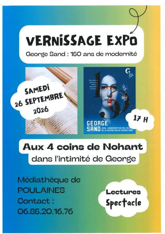 Illustration de l'événement : Vernissage exposition George Sand 150 ans de modernité