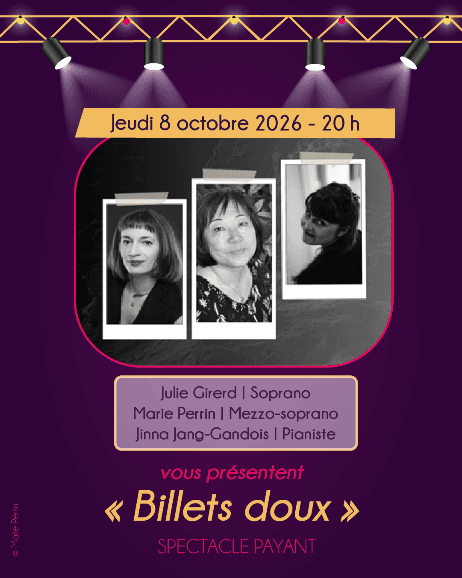 Illustration de l'événement : "Billets doux" de Julie Girerd, Marie Perrin et Jinna jang-Gandois - Bléré Opéra de Poche #11