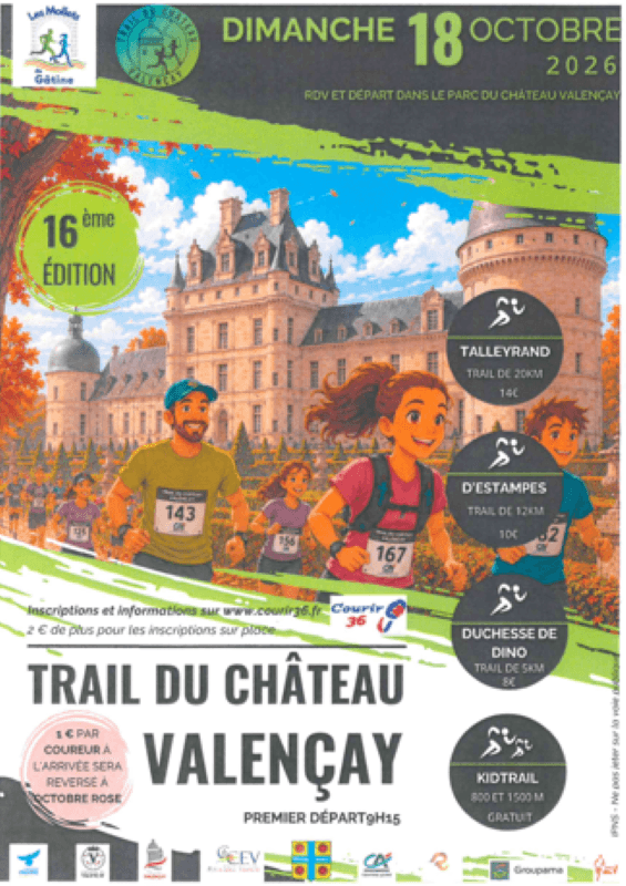 Illustration de l'événement : 16ème édition du Trail du Château de Valençay