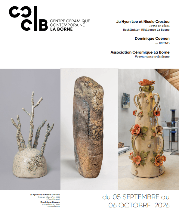 Illustration de l'événement : Exposition de Dominique Coenen, Ju Hyun Lee, Nicole Crestou et l'Association Céramique La Borne