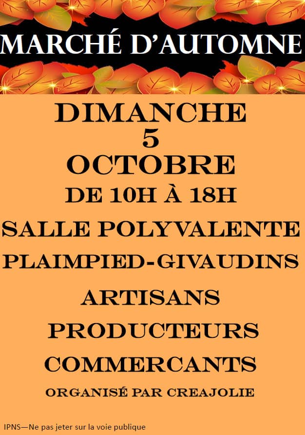 Illustration de l'événement : Marché d'Automne de Plaimpied-Givaudins