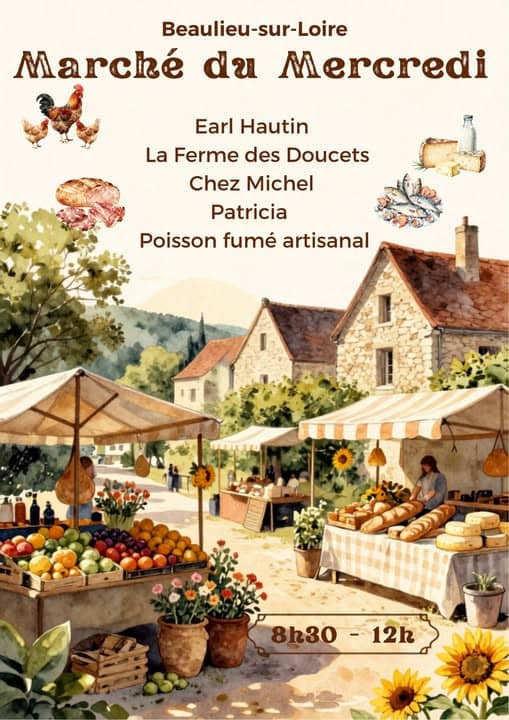 Illustration de l'événement : Marché de Beaulieu-sur-Loire - Mercredi
