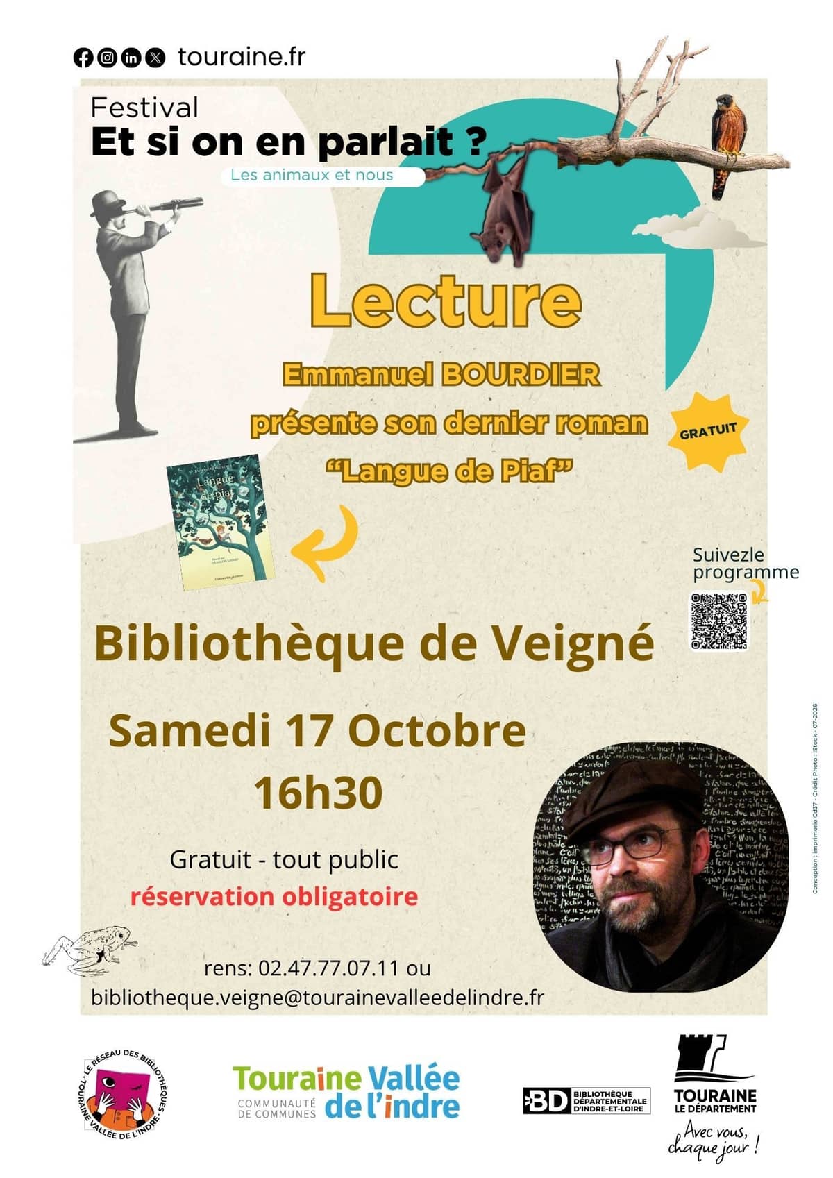 Illustration de l'événement : Lecture Emmanuel BOURDIER