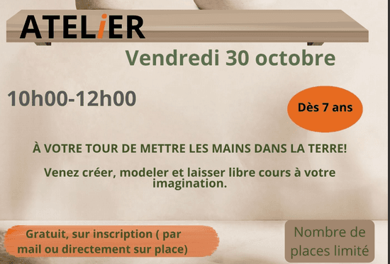 Illustration de l'événement : Atelier poterie