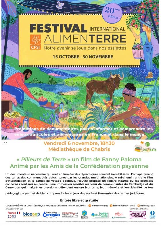 Illustration de l'événement : Projection du documentaire "Pilleurs de Terre" de Fanny Paloma - Festival Alimenterre
