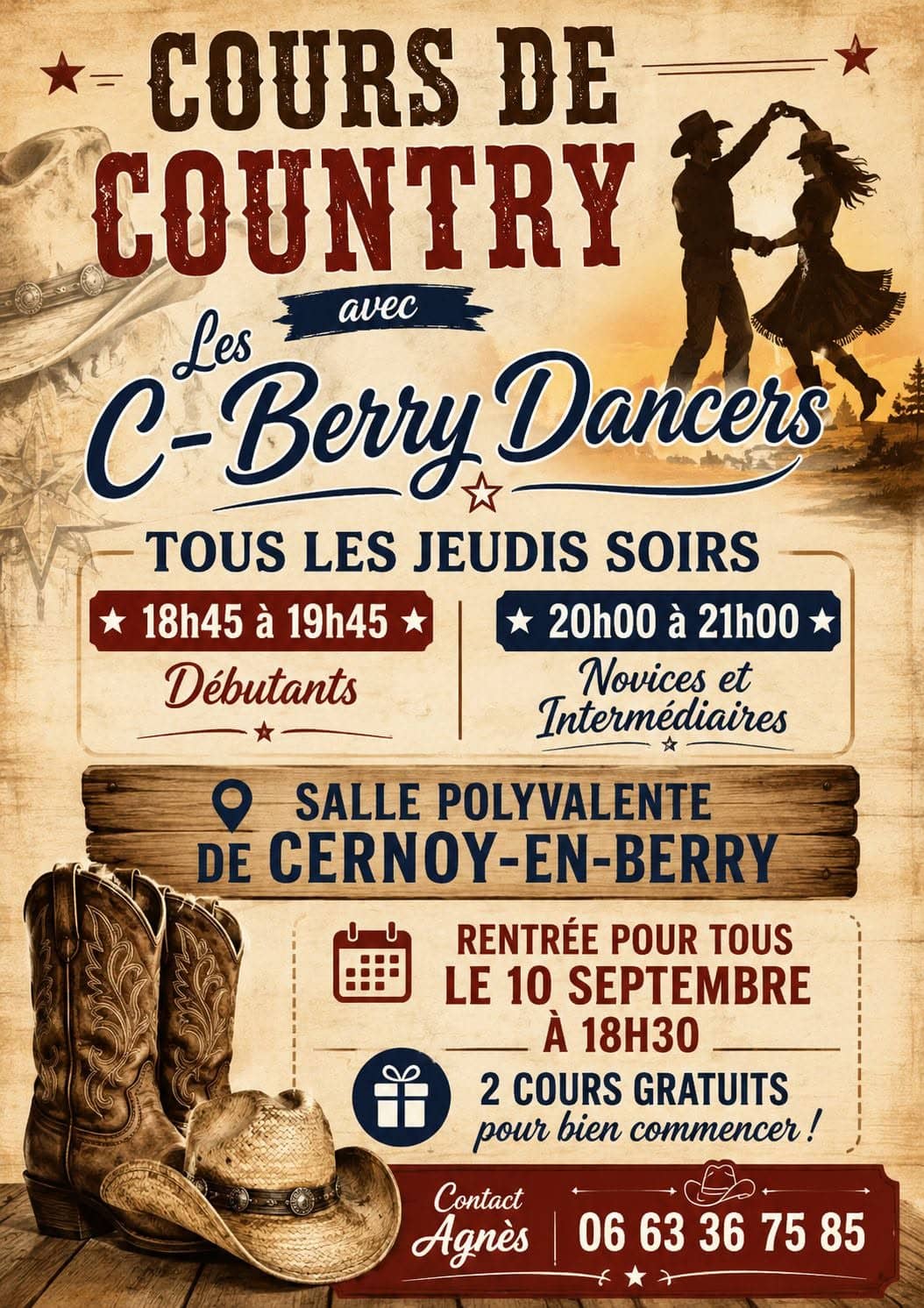 Illustration de l'événement : Cours de country avec les C-Berry Dancers