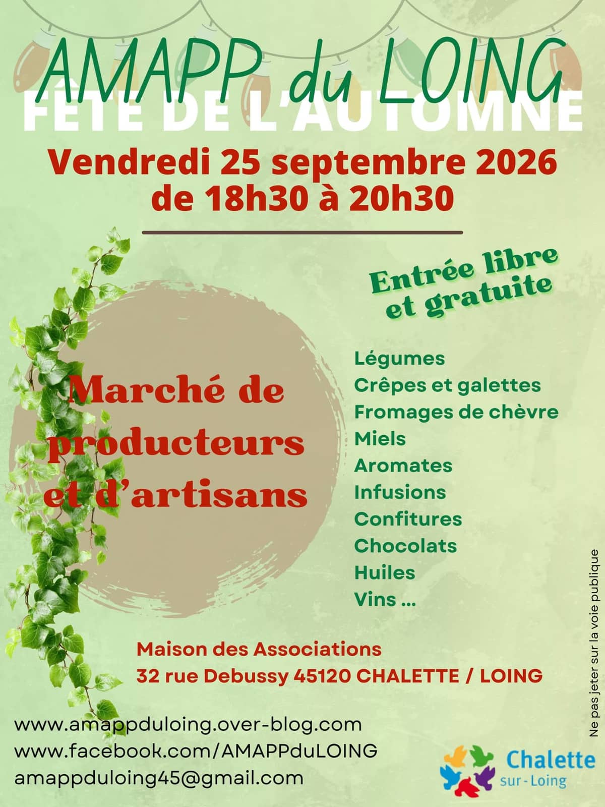 Illustration de l'événement : Fête de l'automne : Marché des producteurs et d'artisans