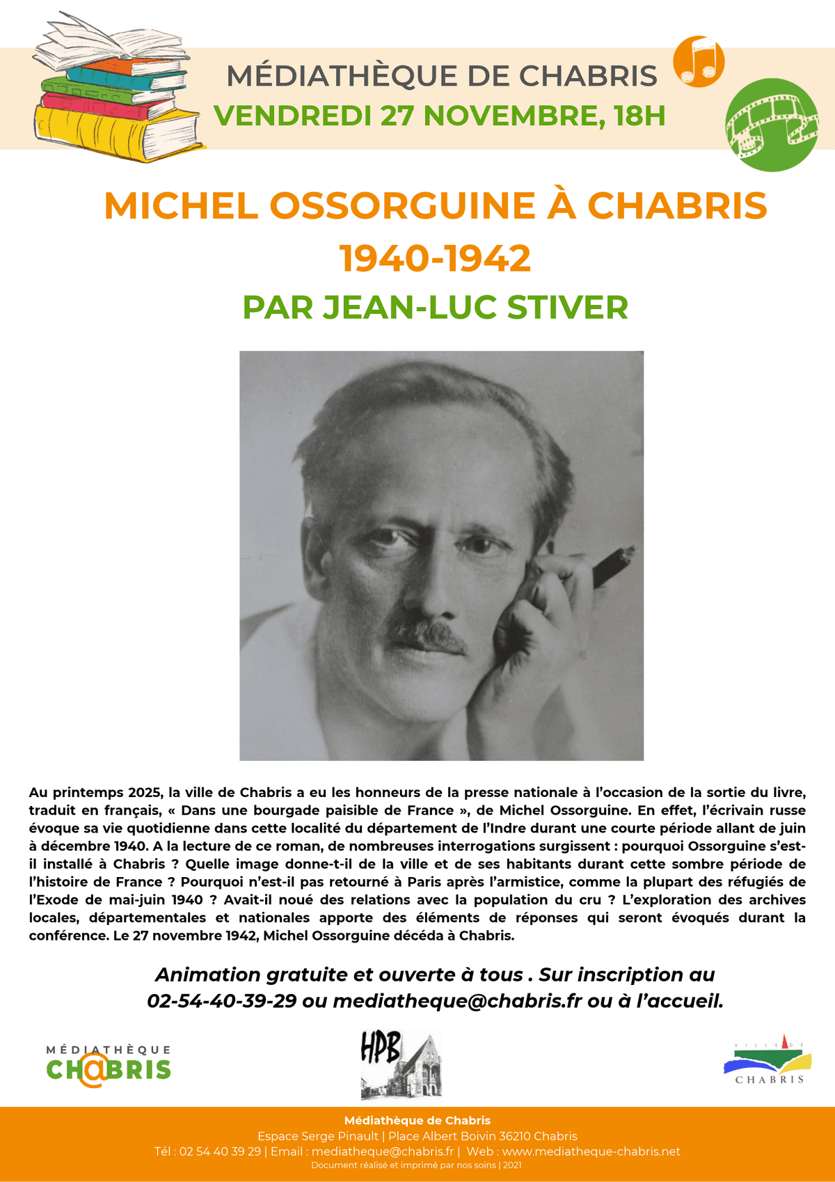 Illustration de l'événement : Conférence Michel OSSORGUINE