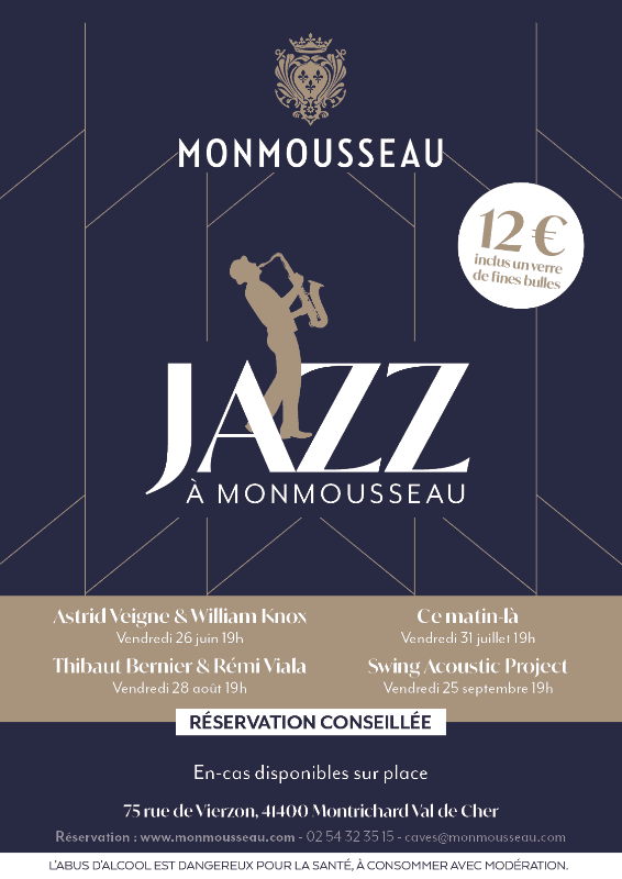 Illustration de l'événement : Jazz aux Caves Monmousseau à Montrichard