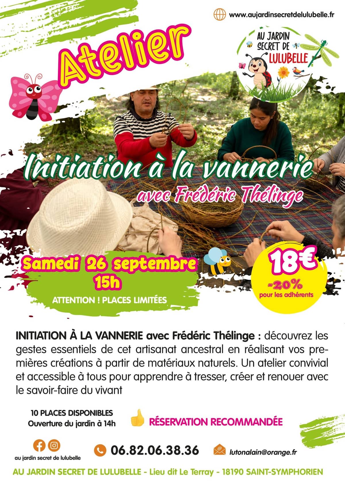 Illustration de l'événement : Atelier initiation à la vannerie avec Frédéric Thélinge