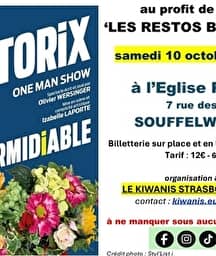 Illustration de l'événement : Spectacle humour au profit des Bébés restos du Coeur