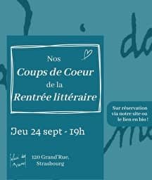 Illustration de l'événement : Soirée de présentation : Nos coups de coeur de la rentrée littéraire !