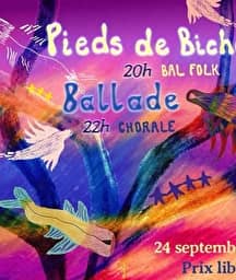 Illustration de l'événement : Pieds de biche (bal folk) + Association Ballade (chorale)