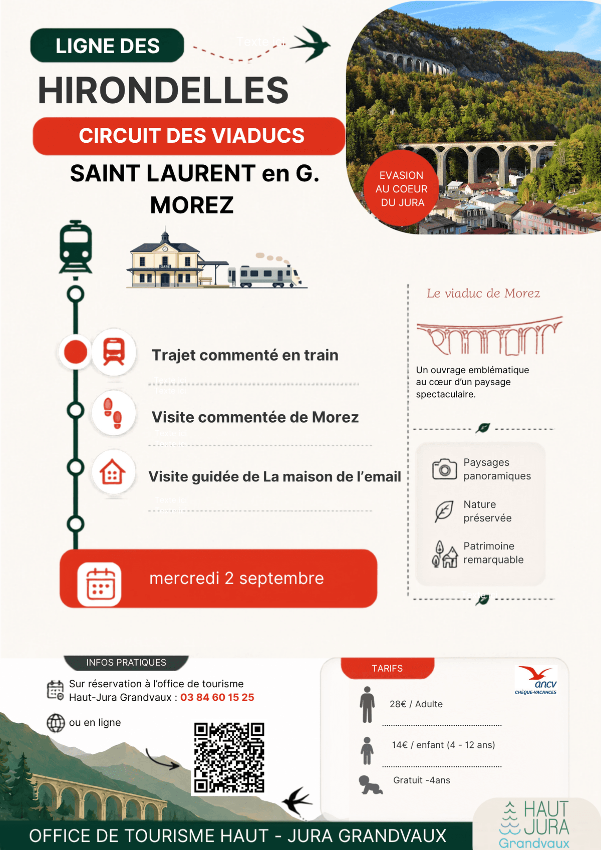Illustration de l'événement : Excursion sur la Ligne des Hirondelles : "circuit des viaducs"