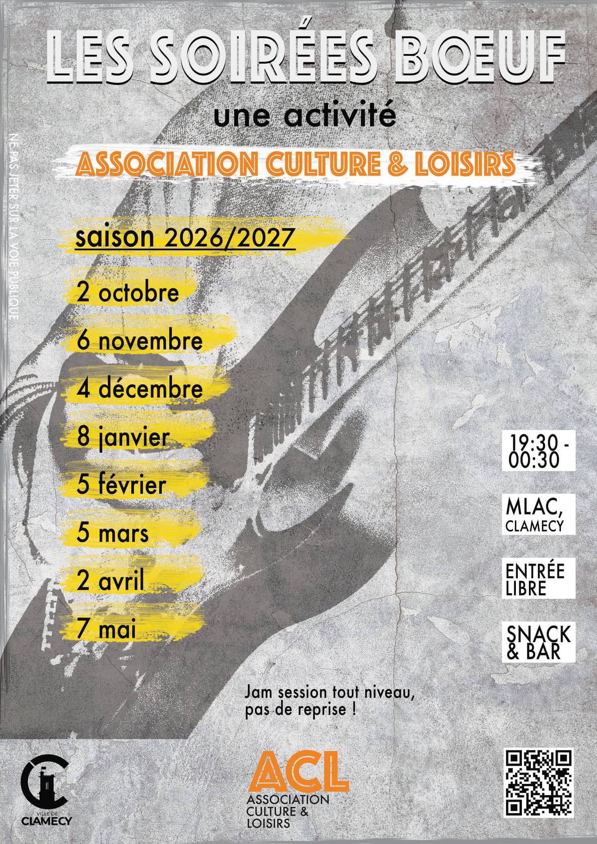 Illustration de l'événement : Les Jams / Soirées Boeuf à Clamecy