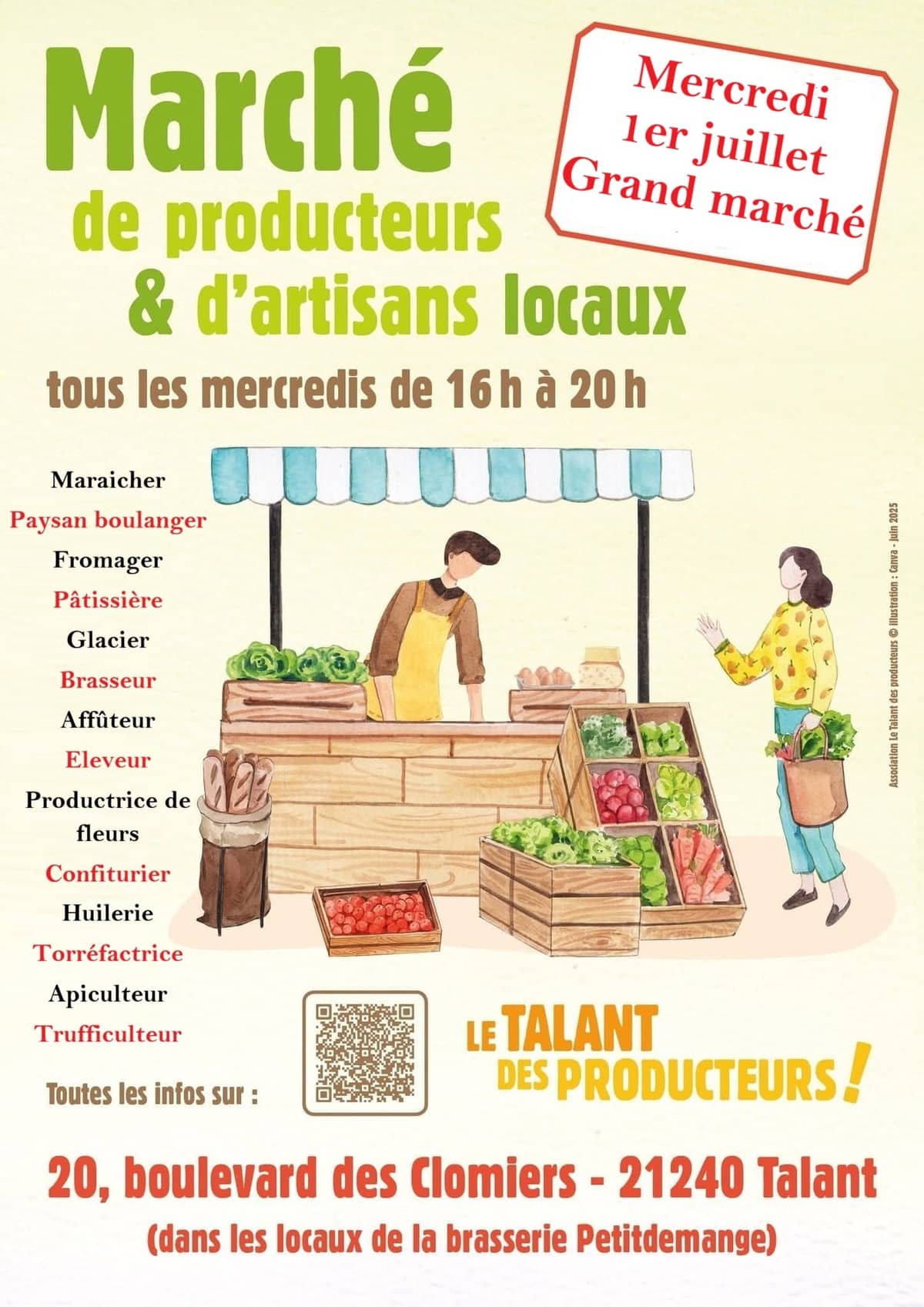 Illustration de l'événement : Grand marché mensuel de producteurs et artisans locaux