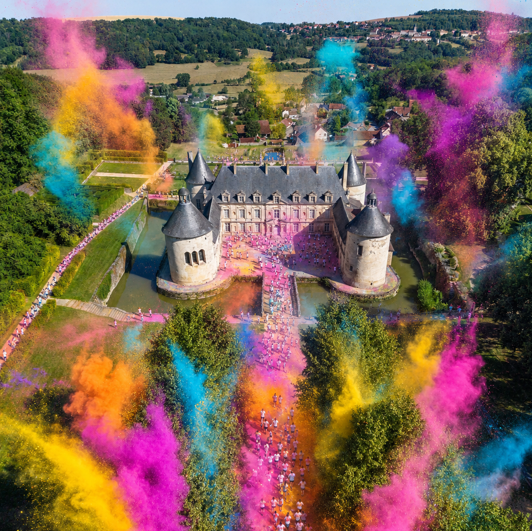 Illustration de l'événement : Color run au Château de Bussy-Rabutin
