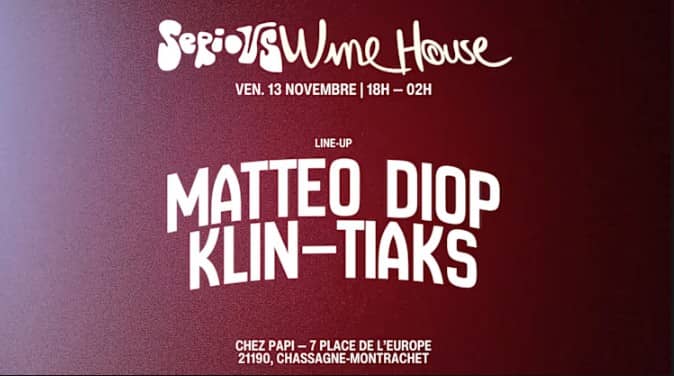 Illustration de l'événement : Serious Winehouse At Papi | Matteo Diop X Klin X Tiaks