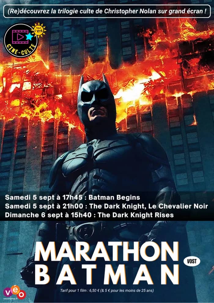 Illustration de l'événement : Ciné-culte de l'été : Marathon Batman